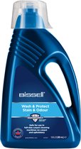 BISSELL Wash & Protect Stain & Odours Tapijt Reinigingsmiddel - Schoonmaakmiddel voor Tapijtreiniging & Dieptereinigingsmachines - Bank, Meubel, Auto Bekleding Reiniger - Vlekkenverwijderaar met Frisse Geur - 1.5 Liter Vlekkenreiniger - 1086N