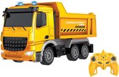 Bestuurbare Vrachtwagen - 1:24 Dumper Met 20 Minuten Rijtijd – Kinderspeelgoed – RC Dumper Met Lichteffecten - Inclusief Afstandsbediening