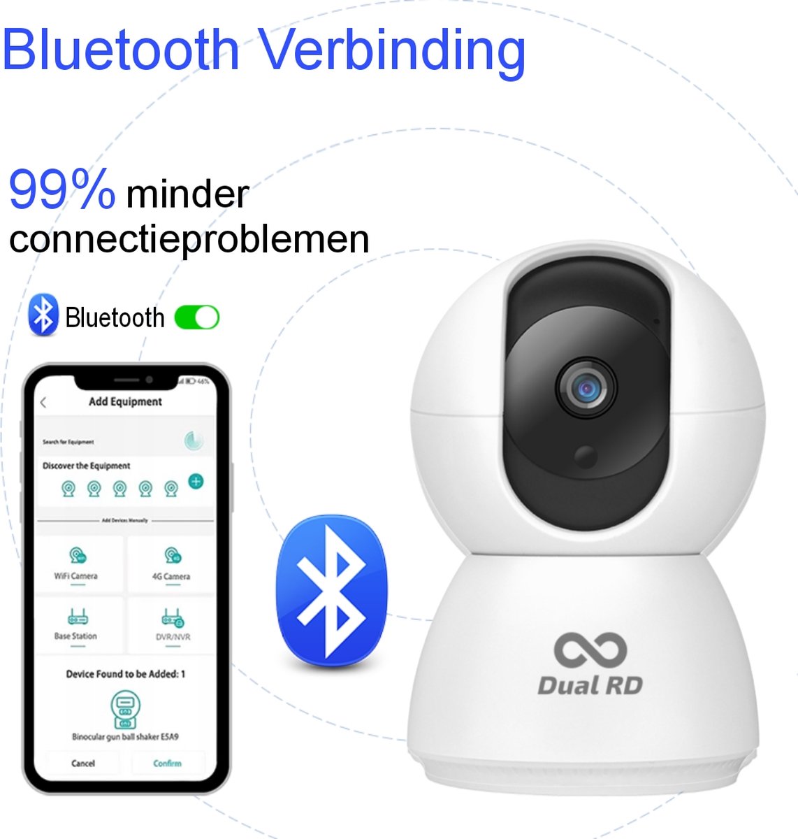 Afbeelding 3 van Huisdiercamera - Hondencamera - Dog Camera - Babyfoon - NL Handleiding - IP Beveiligingscamera - 2 Weg Audio- WiFi - 2.4 GHZ - Beweeg en Geluidsdetectie - Nachtvisie - 360 Eyes App