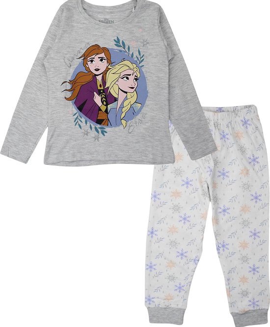 Frozen pyjama - katoen - pyjamaset - Elsa - Anna - grijs - maat 116 - 6 jaar
