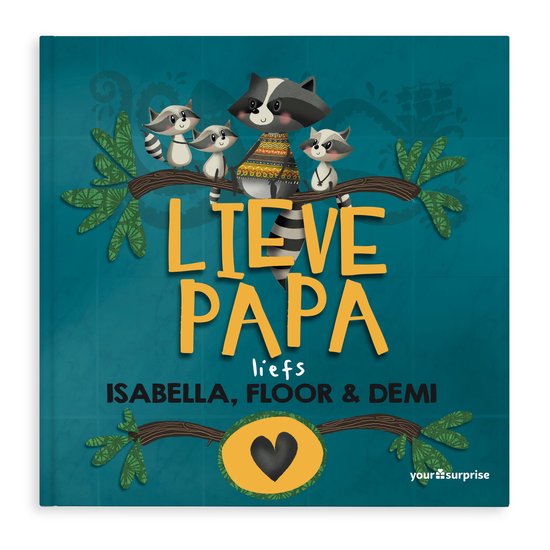 Gepersonaliseerd Lieve Papa Boek - Kinderboek met naam - Gepersonaliseerde boeken - Voorleesboek - Verjaardagsboek / Vaderdagboek