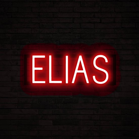 ELIAS - Neon LED Lamp Kinderkamer | SpellBrite | 44,23 x 16 cm | 6 Dimstanden & 8 Lichtanimaties | Naamlamp Wandlamp Neon Verlichting