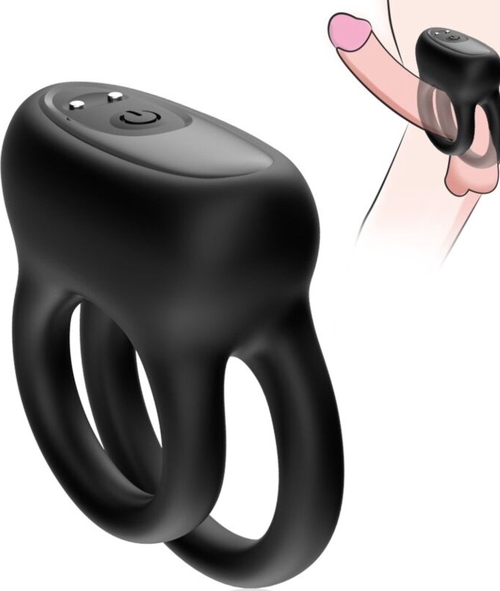 Goedkoopste ARMONY - DOUBLE RING VIBRATOR BLACK | VIBRERENDE COCKRING | VIBRERENDE PENIS RING | COCKRING | PENIS RING | SEKSSPEELTJES VOOR MANNEN | SEX TOYS VOOR MANNEN