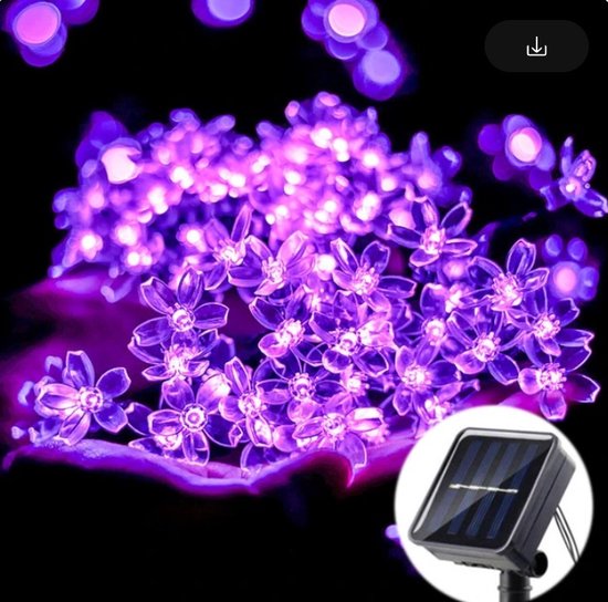 5M Kersenbloesem Solar String Lights Vakantie Decoraties Fee Kerst Verjaardag Huwelijksfeest Outdoor/Indoor Decor