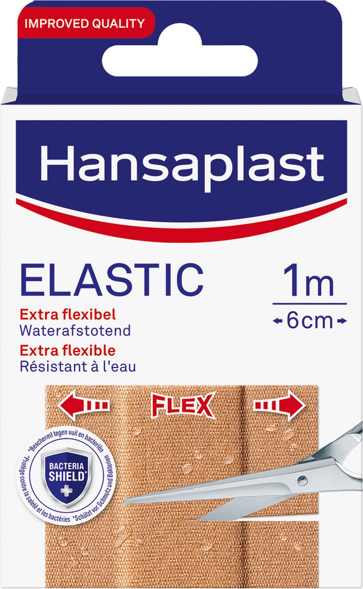 Goedkoopste Hansaplast Elastic Pleisters - Wondpleisters - Wondverzorging - Waterafstotende Pleister - 1m x 6cm