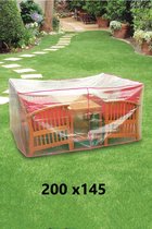 Beschermhoes Tuinmeubelen - Transparant - 200x145x80 cm - Loungesethoes - Tuinmeubelhoes - Tuinsethoes - Loungesethoes