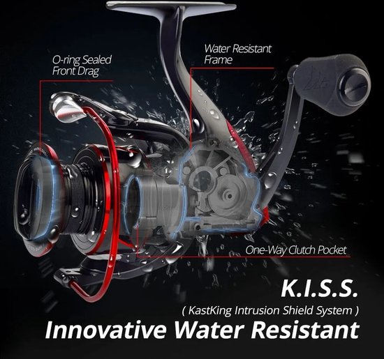 HDJ Spinning Reel - Pro Angler Vissersuitrusting - 5000 Serie - Werpmolen - Waterdicht - Zeewater Bestendig - Zwart — afbeelding 5