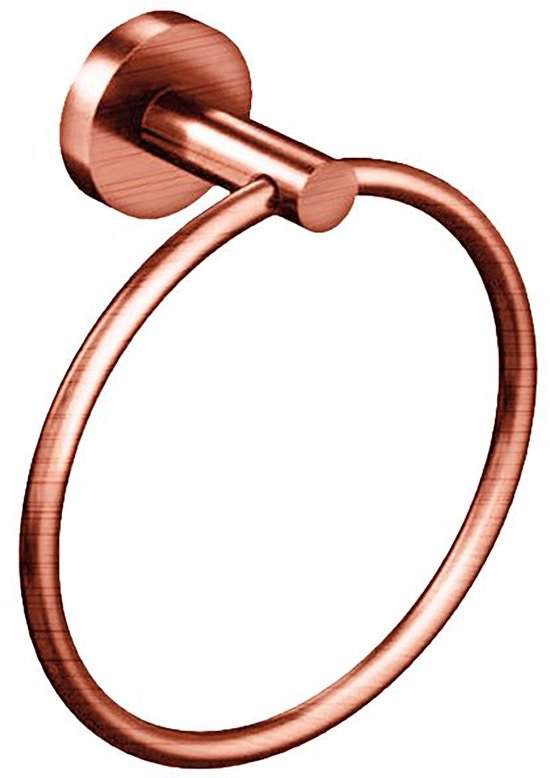 Geborsteld nikkel handdoek ring handdoek houder voor badkamer muur gemonteerd, badkamer handdoekhouder, badkamer handdoek-rekken, badkamer hardware eenvoudige ronde handdoek hanger SUS 304 roestvrij