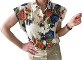 Blouse, gebloemd, broderie, one size