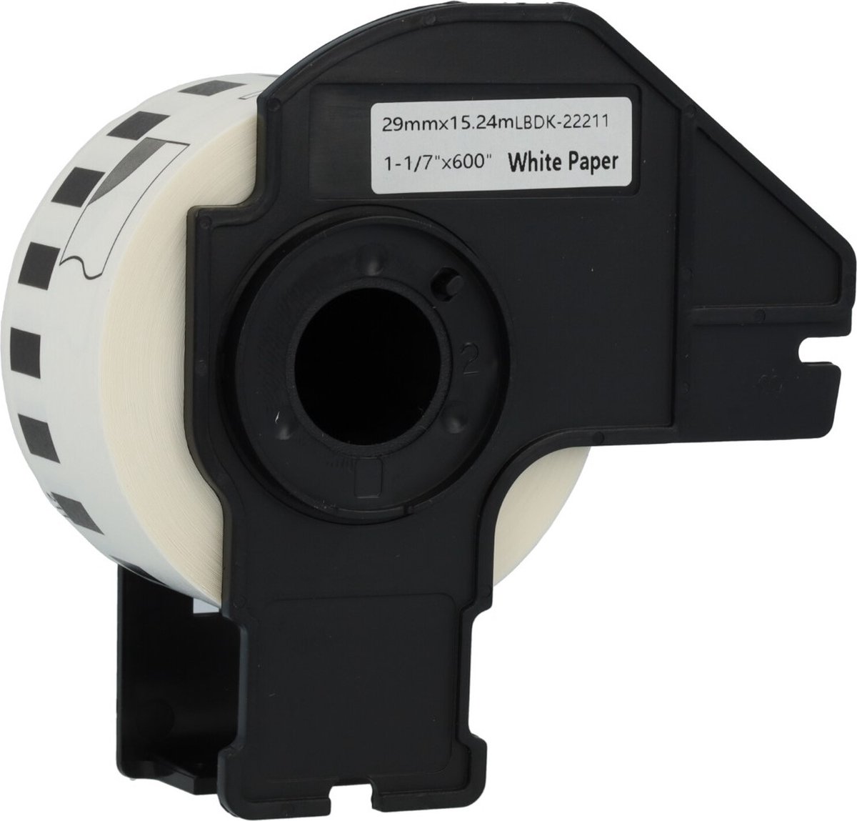 Dappaz - 10 stuks Brother Compatible DK-22211 Labels - Doorlopende labelrol - 29 mm x 15,24 m - Zwart op wit