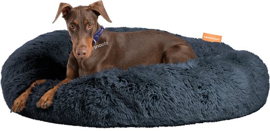 Happysnoots Donut Hondenmand 100cm - Grijs Hondenbed - Dog Bed - Wasbaar Hondenkussen