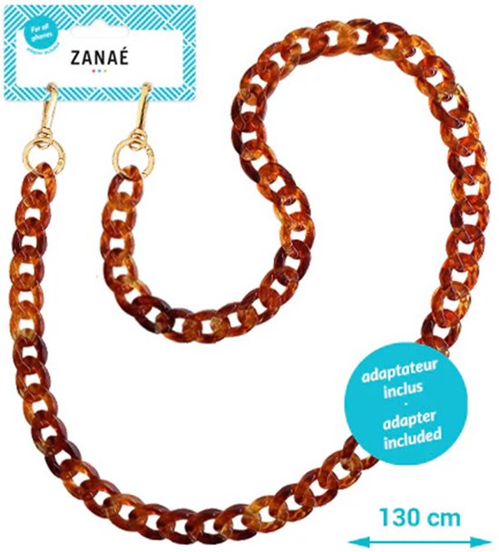 Foto: Zanae universeel telefoon koord ketting turtoise shell authentique