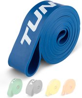 Tunturi Power Band - Weerstandsband 20 tot 55 kg – Pull up Resistance Band - Fitness Elastiek – 104 cm - Incl Trainingsapp - Blauw