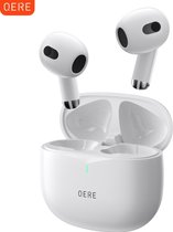 QERE E28 - Bluetooth 5.3 - Draadloze Oordopjes en In-Ear Hoofdtelefoons - Bliksemsnelle Connectiviteit - Lange Batterijduur - Lage Latentie - Waterbestendig - Uitstekende Geluidskwaliteit - Gevoelige Aanraakbediening - Slimme Ruisonderdrukking