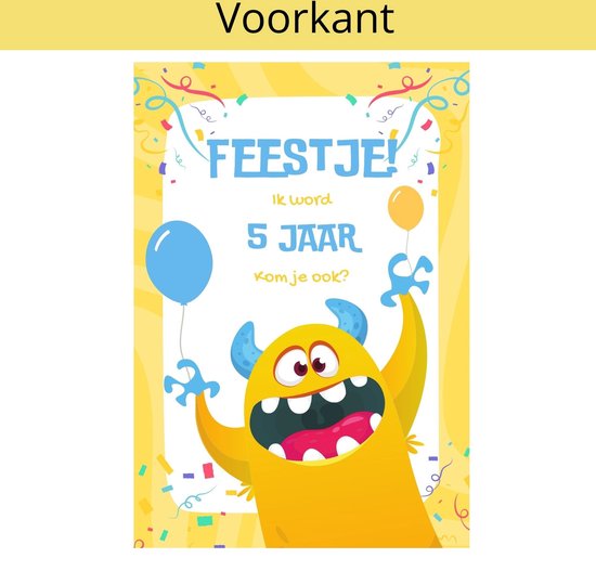 Invitation à une fête d'enfants - Fête d'enfants - Invitations - Anniversaire - Enveloppes incluses - Conception et impression propres - Carte de vœux - Cinquième anniversaire - 20 pièces - A6