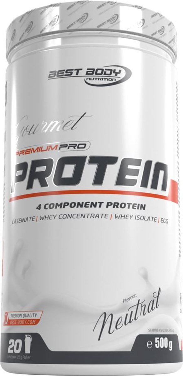Goedkoopste Gourmet Premium Pro Protein 500g NEUTRAL - time-released eiwit met een matrix van whey, melk en ei-eiwit | Best Body