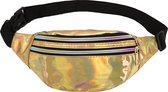 Somstyle Shiny Waist Bag - 30 x 13 cm - Festival Fanny Pack - Pochette - Moneybelt Femme - Couleur or