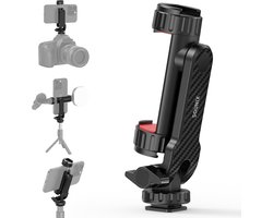 Sounix Telefoonhouder voor statief - 360º Draaibare - Cold Shoe Mount - Universeel tot 9cm breed - 1/4 inch schroefaansluiting - Zwart Sounix Telefoonhouder voor statief - 360º Draaibare - Cold Shoe Mount - Universeel tot 9cm breed - 1/4 inch schroefaansluiting - Zwart