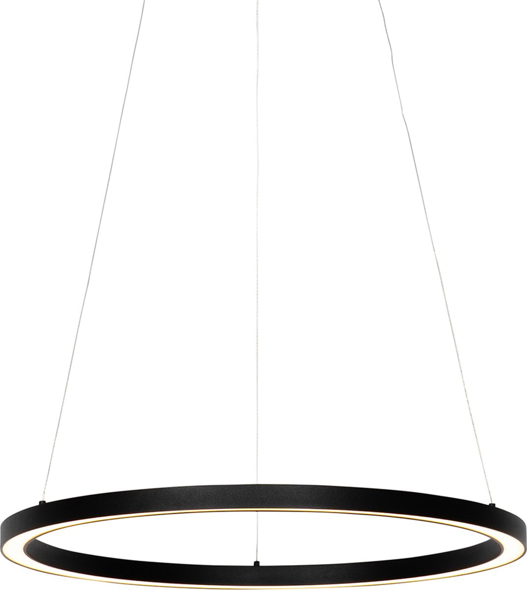 QAZQA Professional girello - Design Dimbare LED Hanglamp met Dimmer - 1 lichts - Ø 60 cm - Zwart - Woonkamer | Slaapkamer | Keuken