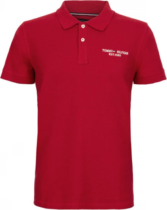 Tommy Hilfiger | Polo heren | Rood| geborduurd logo | L