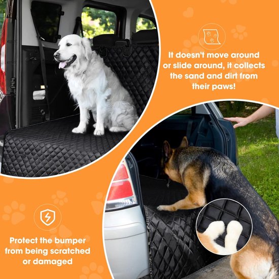 BOTC Couverture pour chien voiture - Housse de protection de coffre chien - Couverture pour chien coffre de voiture - Grijs