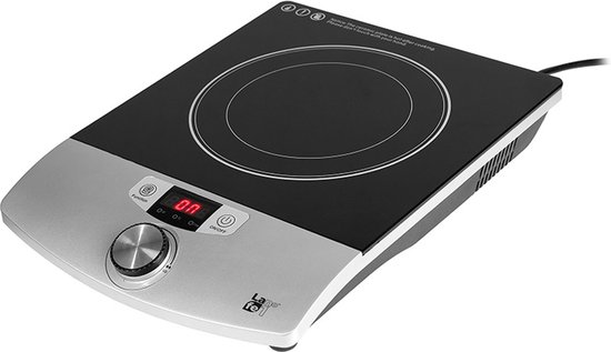 Lafe - Elektrische Kookplaat - Inductiekookplaat - Campingkooktoestel - Elektrisch - Draagbaar - 2000W - CIY 001 - LCD-display — afbeelding 5