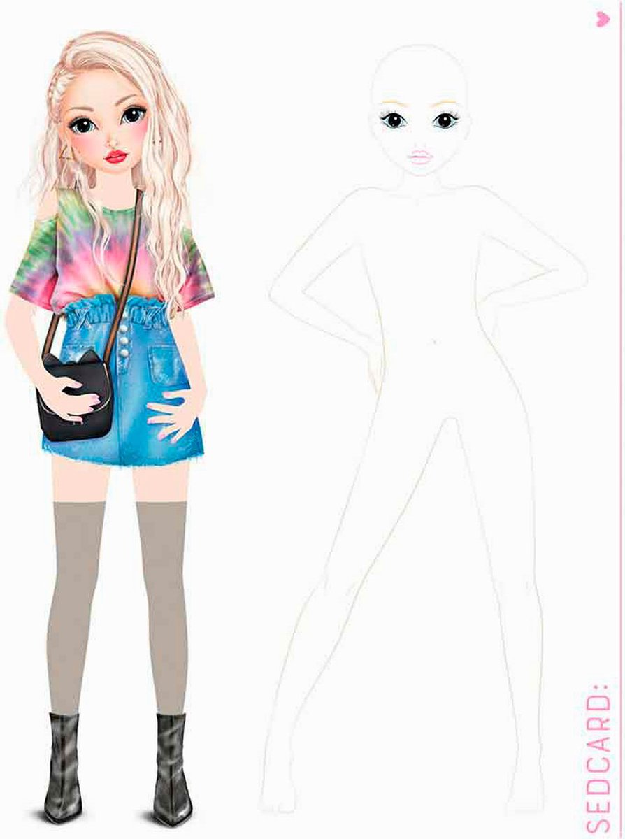 Create Your TOPModel kleurboek – mode ontwerpboek voor