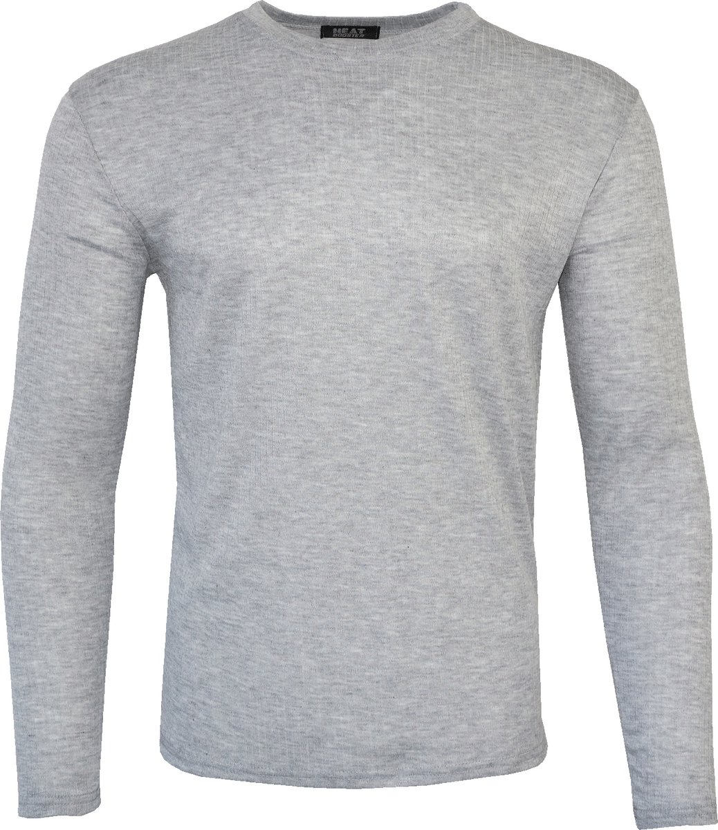 Heat Booster - Thermoshirt heren - met fleece gevoerd - Grijs - XXL