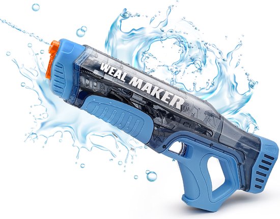 Elektrisch Waterpistool – Automatisch Vullen – Krachtig Waterpistool voor Kinderen – Buitenspeelgoed & Waterpret – Waterspeelgoed voor Zwembad en Tuin - BLAUW
