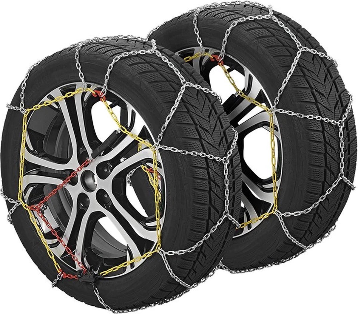 ProPlus Sneeuwkettingen - KNN60 - 9 mm stalen schakels - Önorm Keurmerk - Veiligheid - Winter Auto - Banden - Snelle en Eenvoudige Installatie - Voor verschillende bandenmaten - Inclusief reparatieschakels en koffer - Set van 2