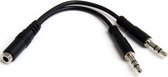StarTech.com 3,5mm 4-pins naar 2x 3-pins 3,5mm Headset Verloopkabel F/M