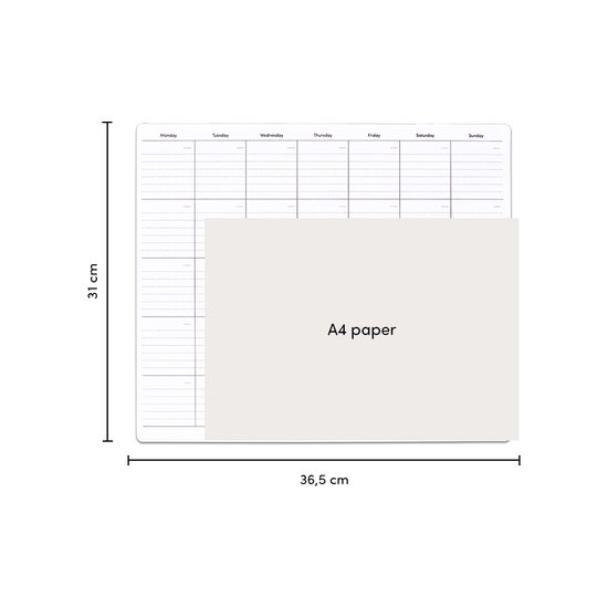 Tableau blanc repackable Greenstory - Agenda mensuel - Grand - Ferme