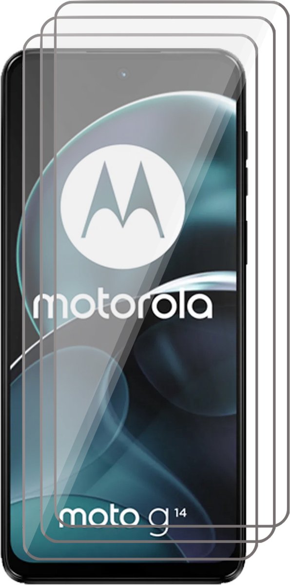 Screenprotector geschikt voor Motorola Moto G14 - 3x Glas Screen Protector