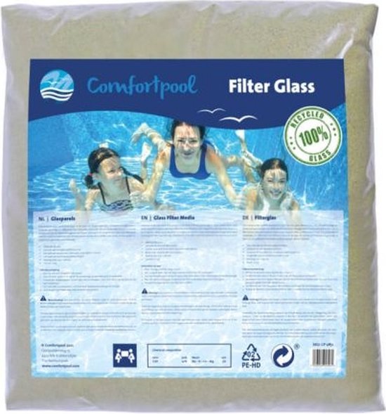 Foto: Comfortpool filterglas duurzame zwembadfiltratie voor zandfilterpomp 20 kg