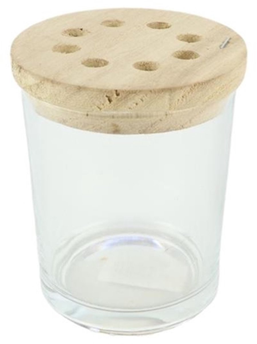 Vaas met schikdeksel Ø9,2xh7,5cm helder