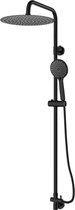 EcoRain© 30% Waterbesparende Regendouche Doucheset Tyler 30 CM Rond - Handdouche 12 CM - Hoge Druk - Universeel - Anti-Kalk Douchekop - 5 jaar garantie - Zwart