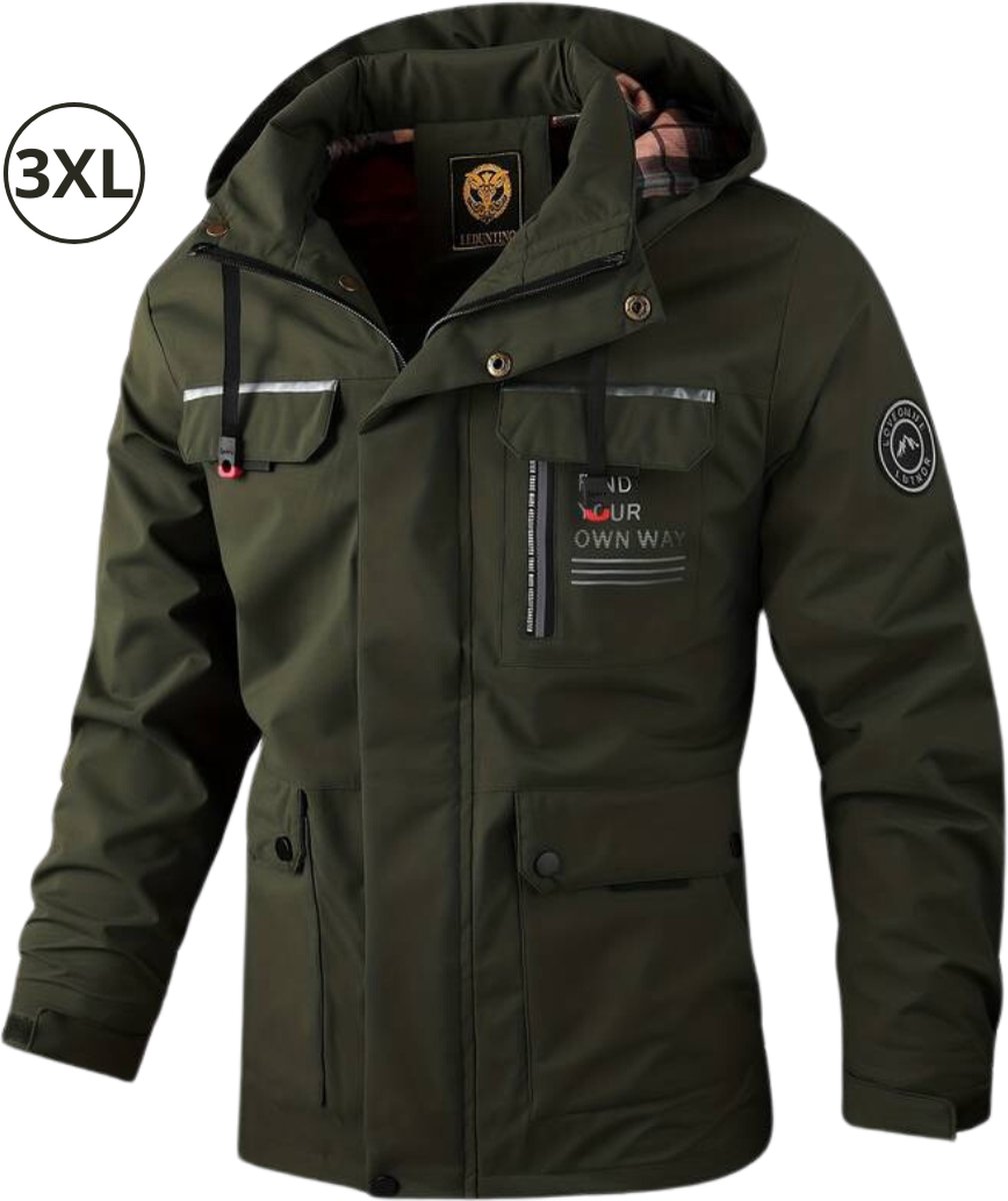 Nivard Windjas Voor Heren Parka Herst & Lente Jas Volwassen Groen