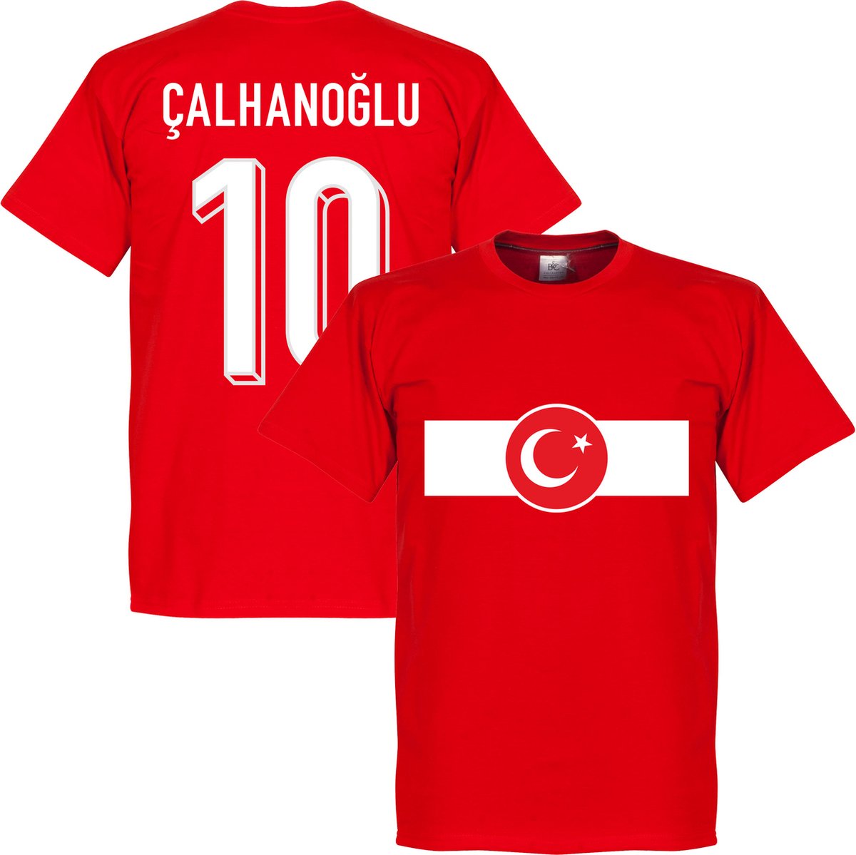 Turkije Çalhanoğlu 10 Banner T-Shirt - Rood - XXXL
