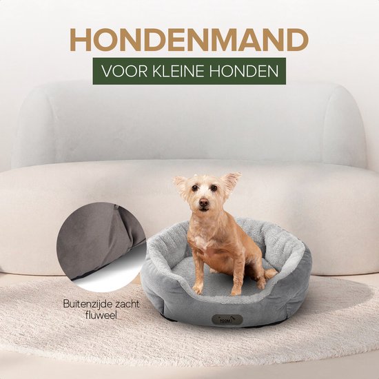 CATISM Kattenbed, wasbaar, kattenslaapplaats voor katten, pluche, huisdier, kattenhoofdkussen, wollig kitten, puppy, knuffelbed, huisdierbed, grijs
