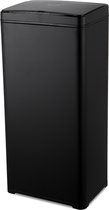 Prullenbak à Capteur MOA - 50 litres - Acier Inoxydable & ABS Durable - Fermeture Amortie - Antidérapant - Mode Fermeture Temporisée - Zwart - SB02B