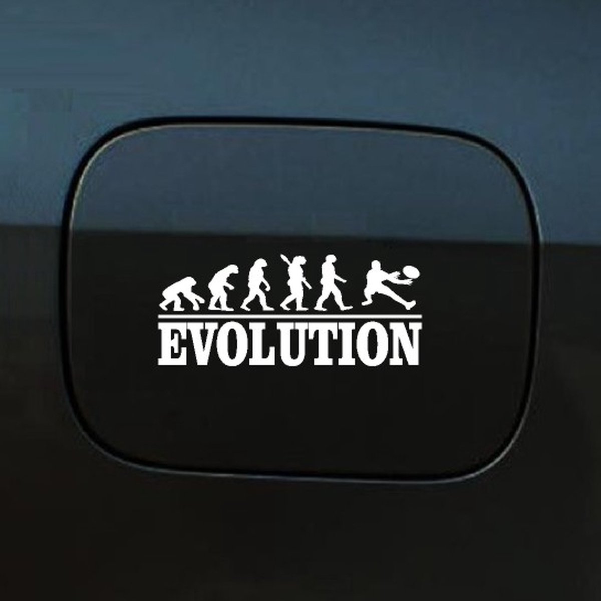 Bumpersticker - Evolution Rugby - 20x9.3 - Wit