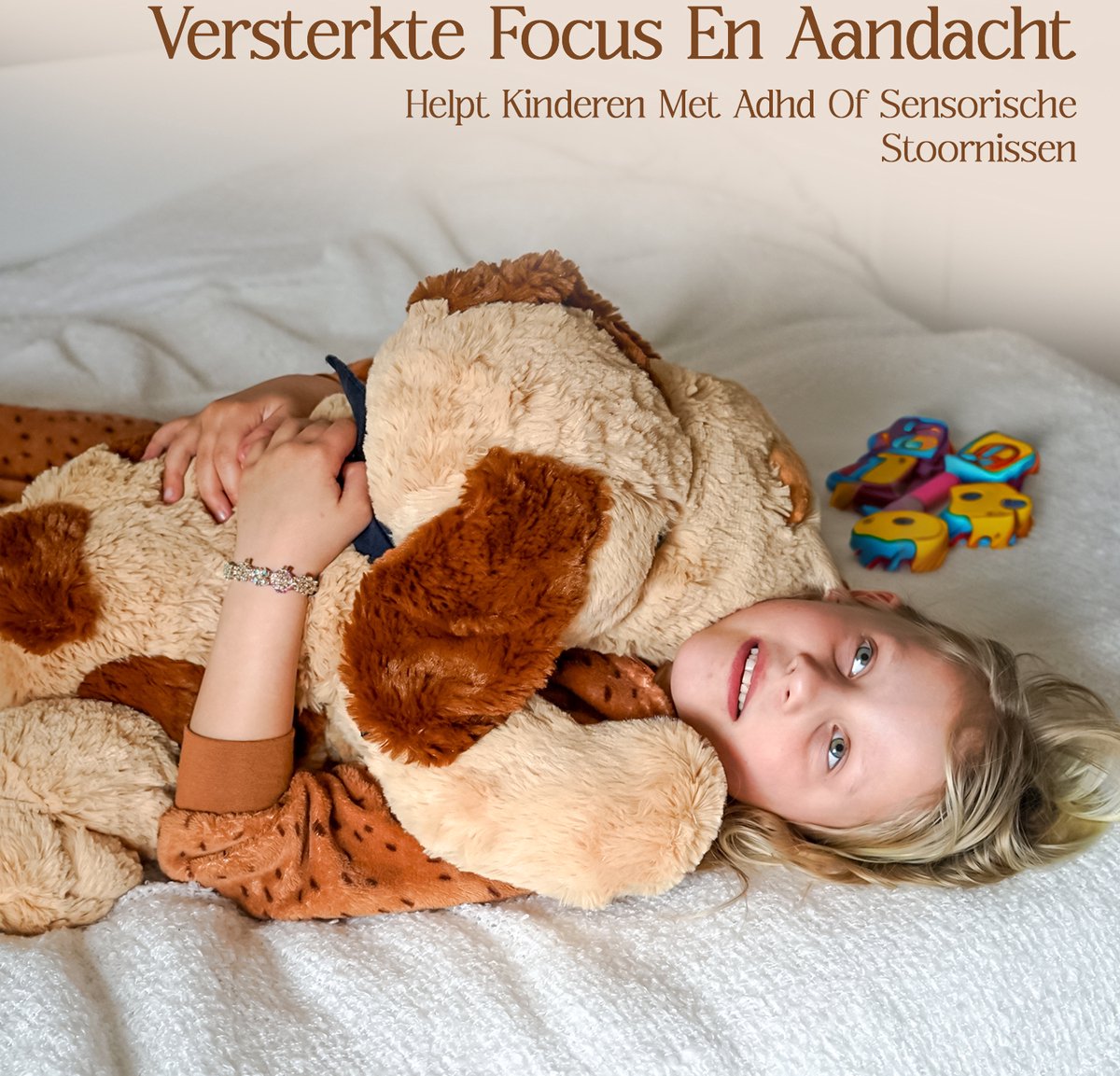 Big Baloo Verzwaringsknuffel Hond 2,5KG/70CM - Verzwaarde Zware Anxiety Knuffel - Weighted stuffed animal voor Kind & Volwassenen — afbeelding 5