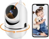 HD Beveiligingscamera – 360° WiFi Binnen Camera met Nachtzicht & Bewegingsdetectie – Tweeweg Audio – Geschikt voor Huisdieren, Baby & Woningbeveiliging – Met App – iOS & Android
