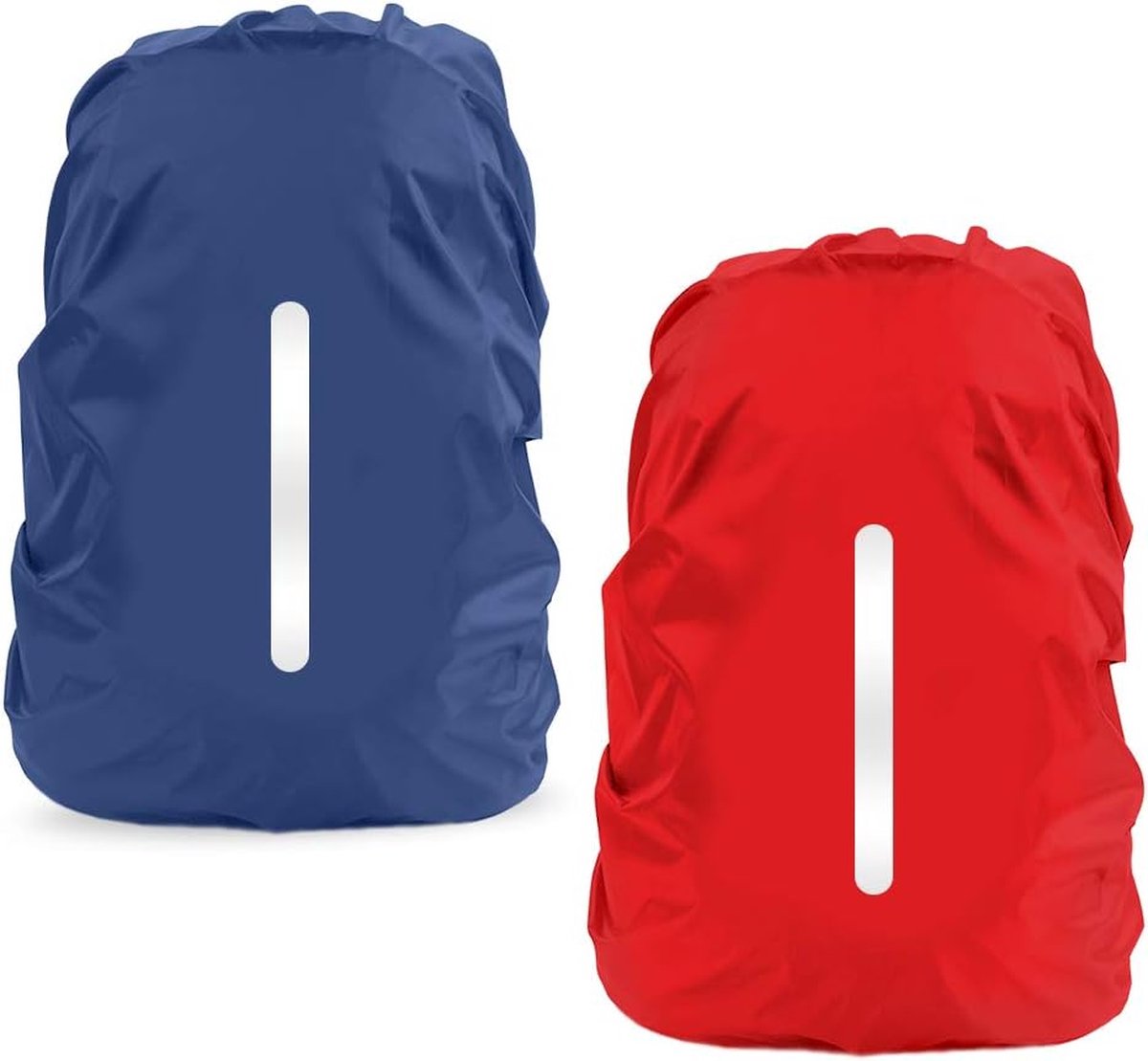 Rugzak-regenhoes, waterdicht, voor schooltassen, met reflecterende strips, verstelbare gesp S (18L-25L) M (26L-40L) L (41L-55L)