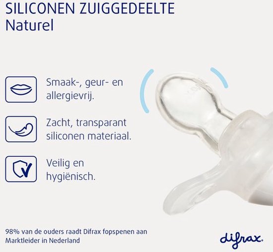 Difrax - Newborn - Transparant Ster Stip Motief Voor Premature En Pasgeboren Baby's - 4 st. van Difrax — afbeelding 2