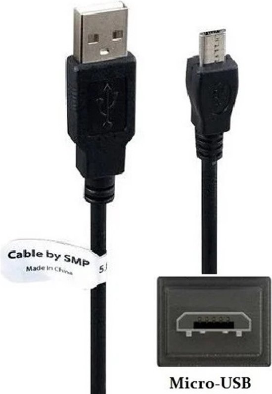 Foto: Oneone 2 0m micro usb kabel extra sterke laadkabel prima niet originele oplaadkabel snoer past op philips headset bt50 bt100 bt100b bt110 bt3500 koptash402 tast702 tauh202