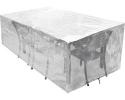 Afdekking voor tuinmeubelen, waterdichte beschermhoes, anti-UV-afdekzeil, ademend, polyethyleen voor tuintafels, terrasmeubels, rechthoekig (transparant, 170 x 95 x 70 cm)