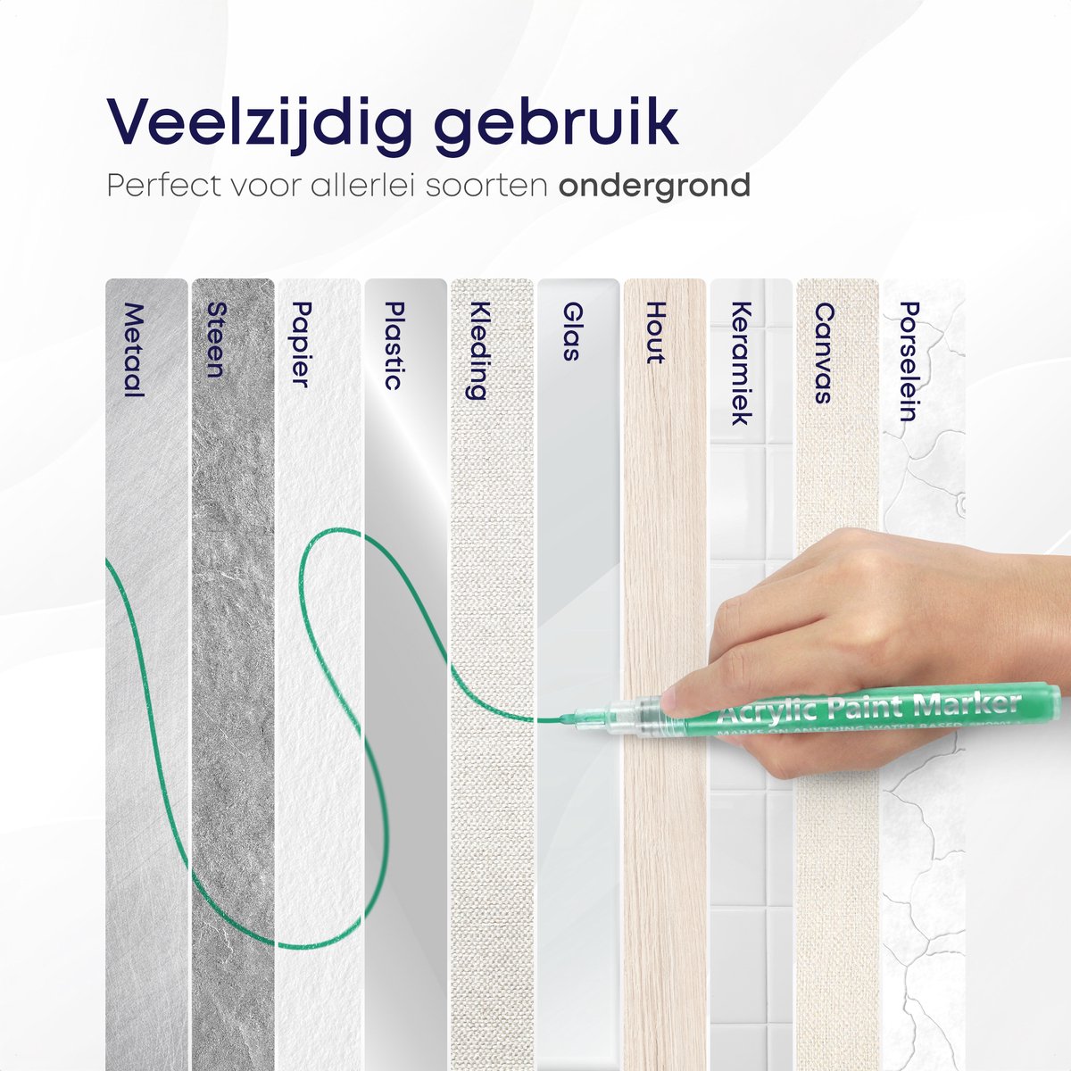 TrenDingz® Premium Acryl Verf Stiften - 24 Stuks Kleuren - Happy Stones Stenen Schilderen - 0,7 mm tip - Acrylverf Tekenset Acrylstiften - Kinderen & Volwassenen — afbeelding 8