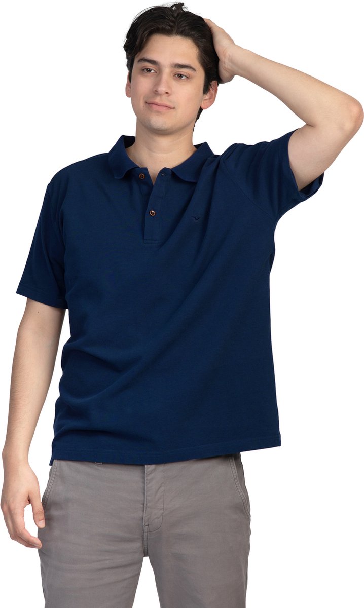 ConfidenceForAll® Anti zweet Polo - met sweatproof okselpads - Heren donkerblauw maat XL