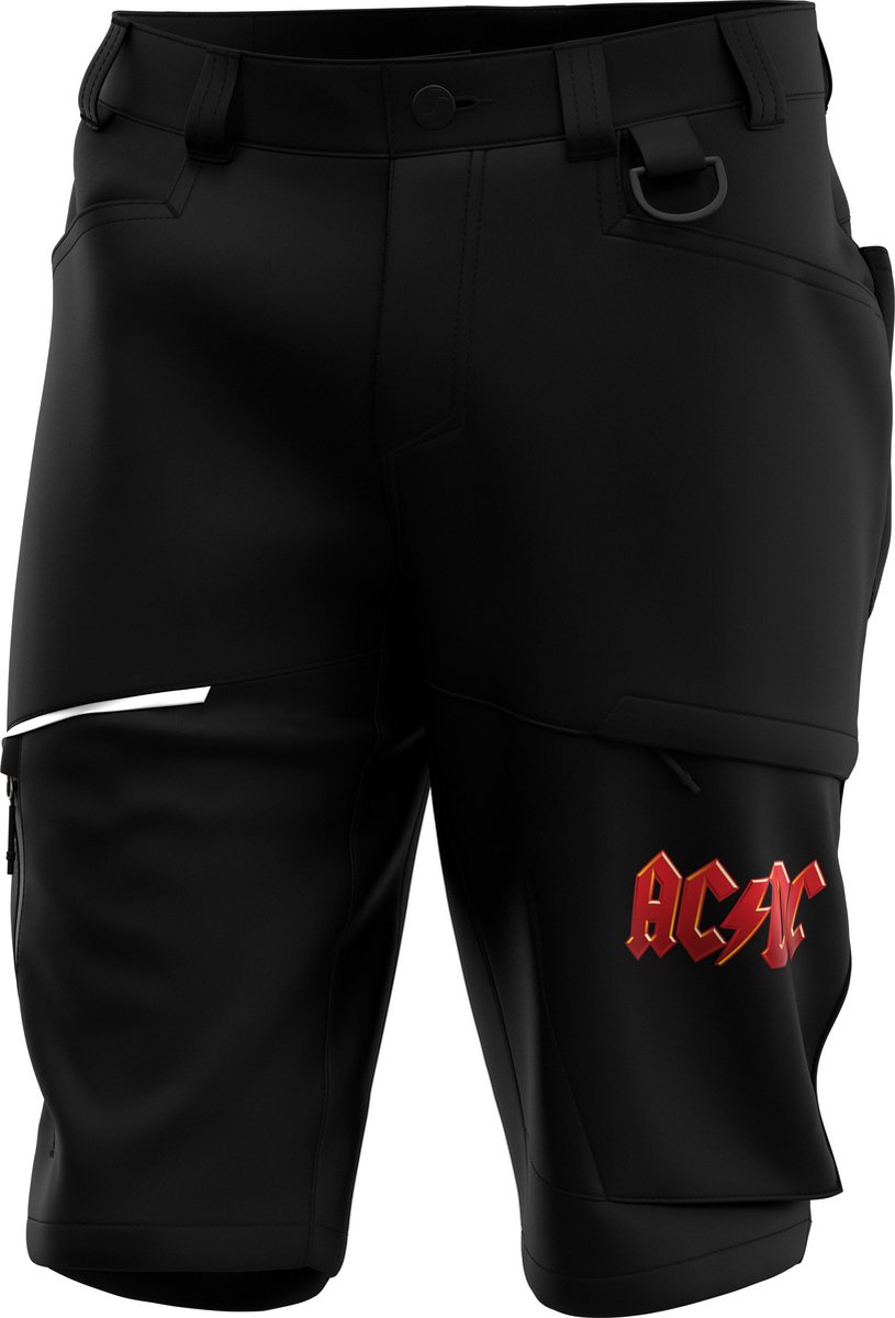 AC/DC short unisex 4-way stretch Safety Jogger Zwart